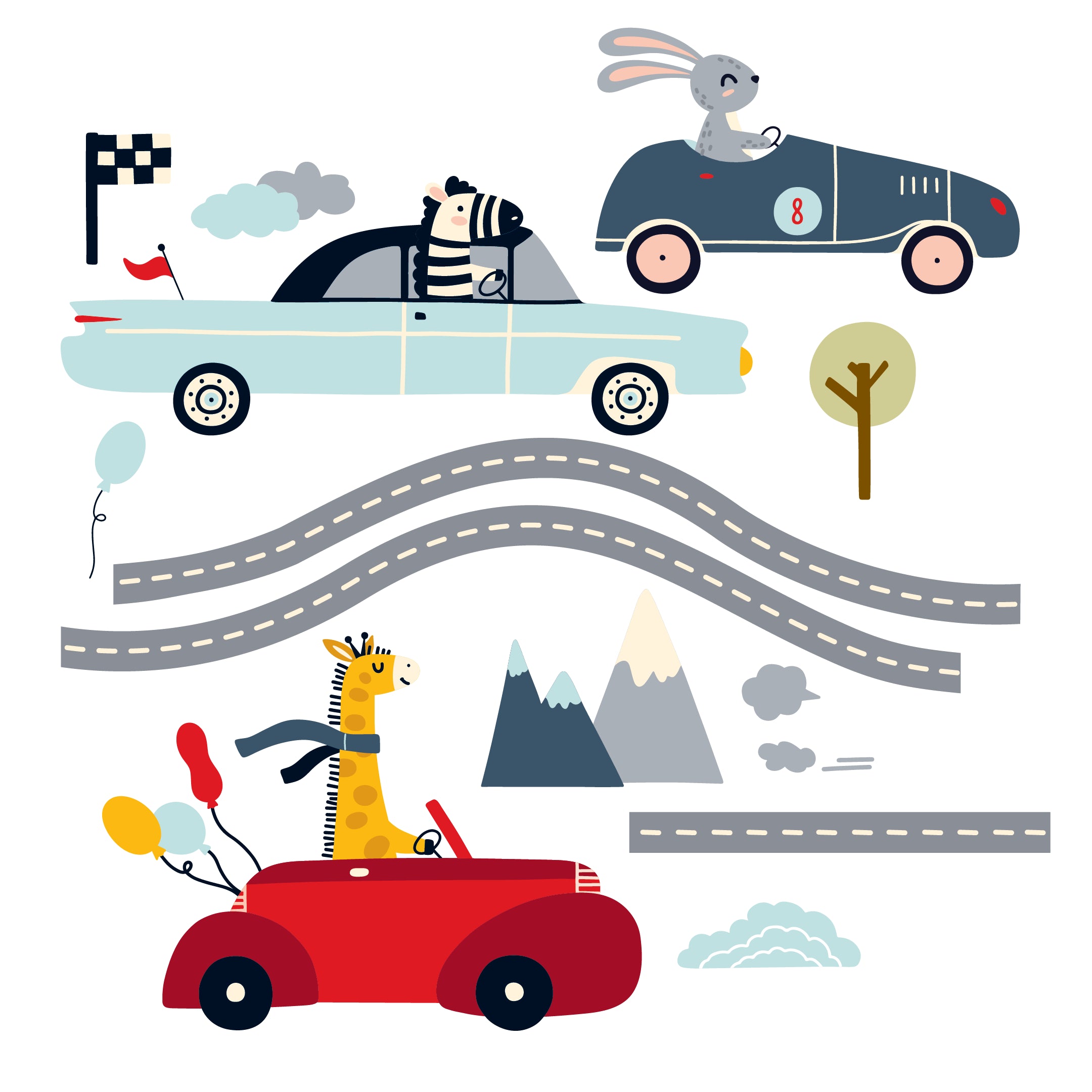 Cute Cars Set