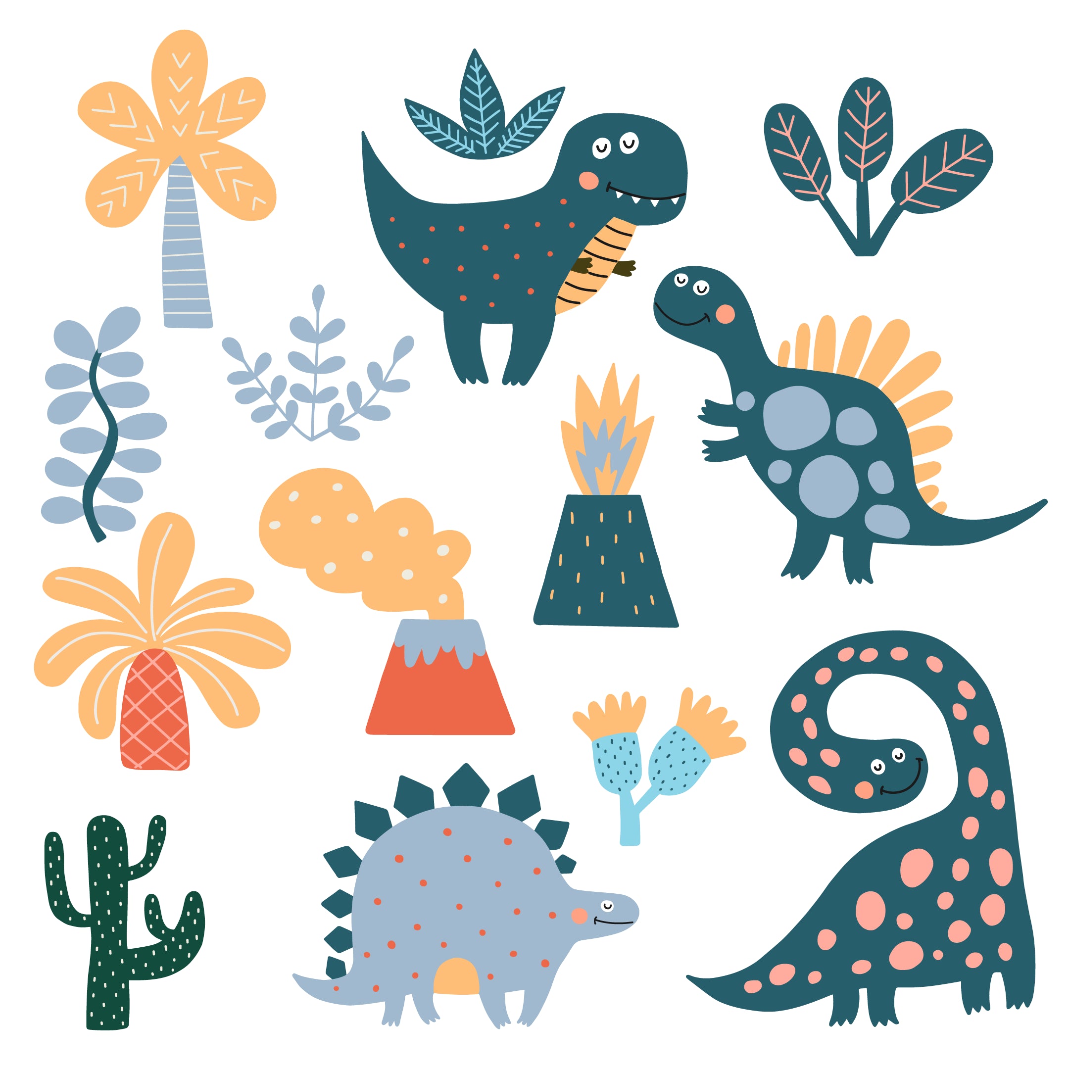 Cute Dinosaurs Set