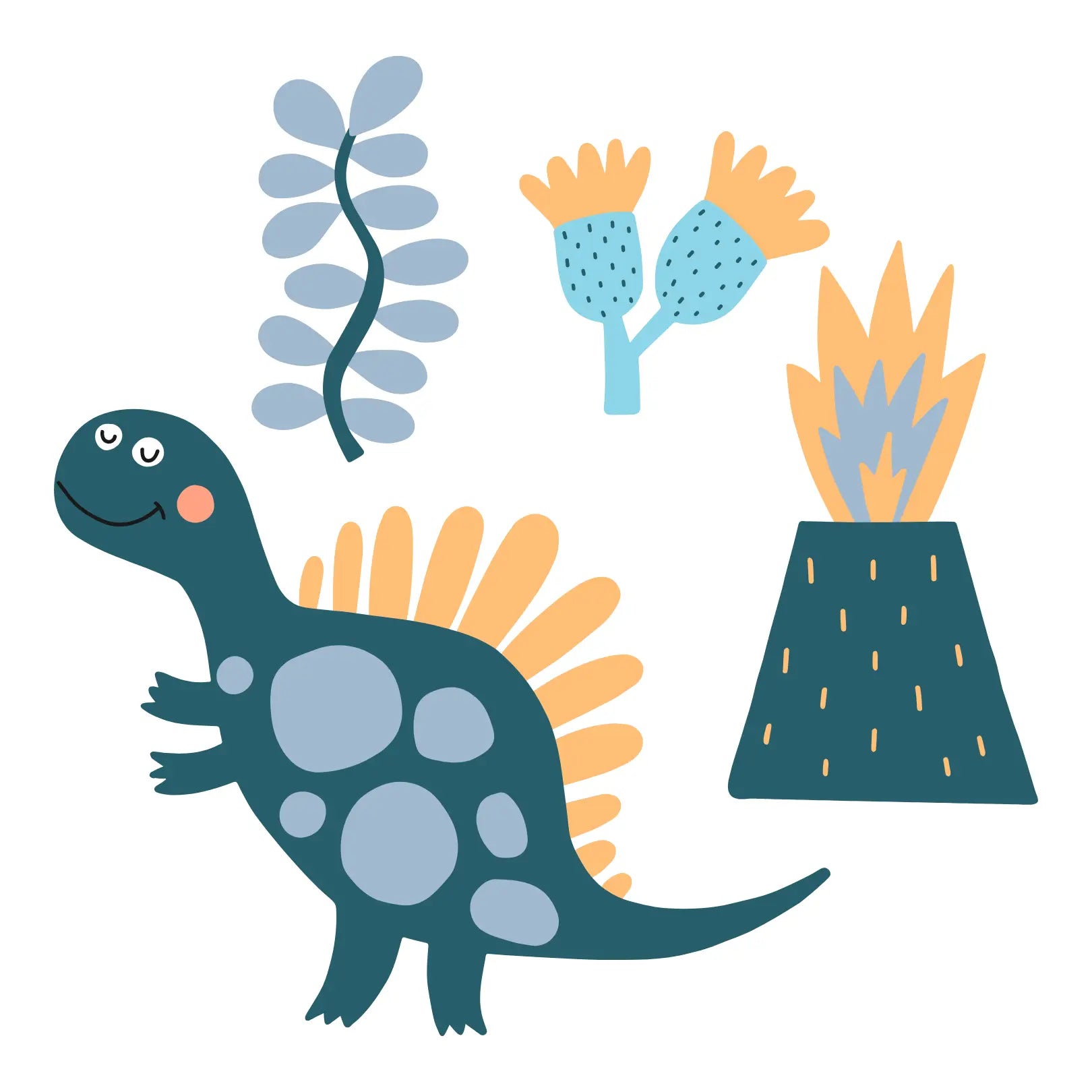 Cute Stegosaurus Green