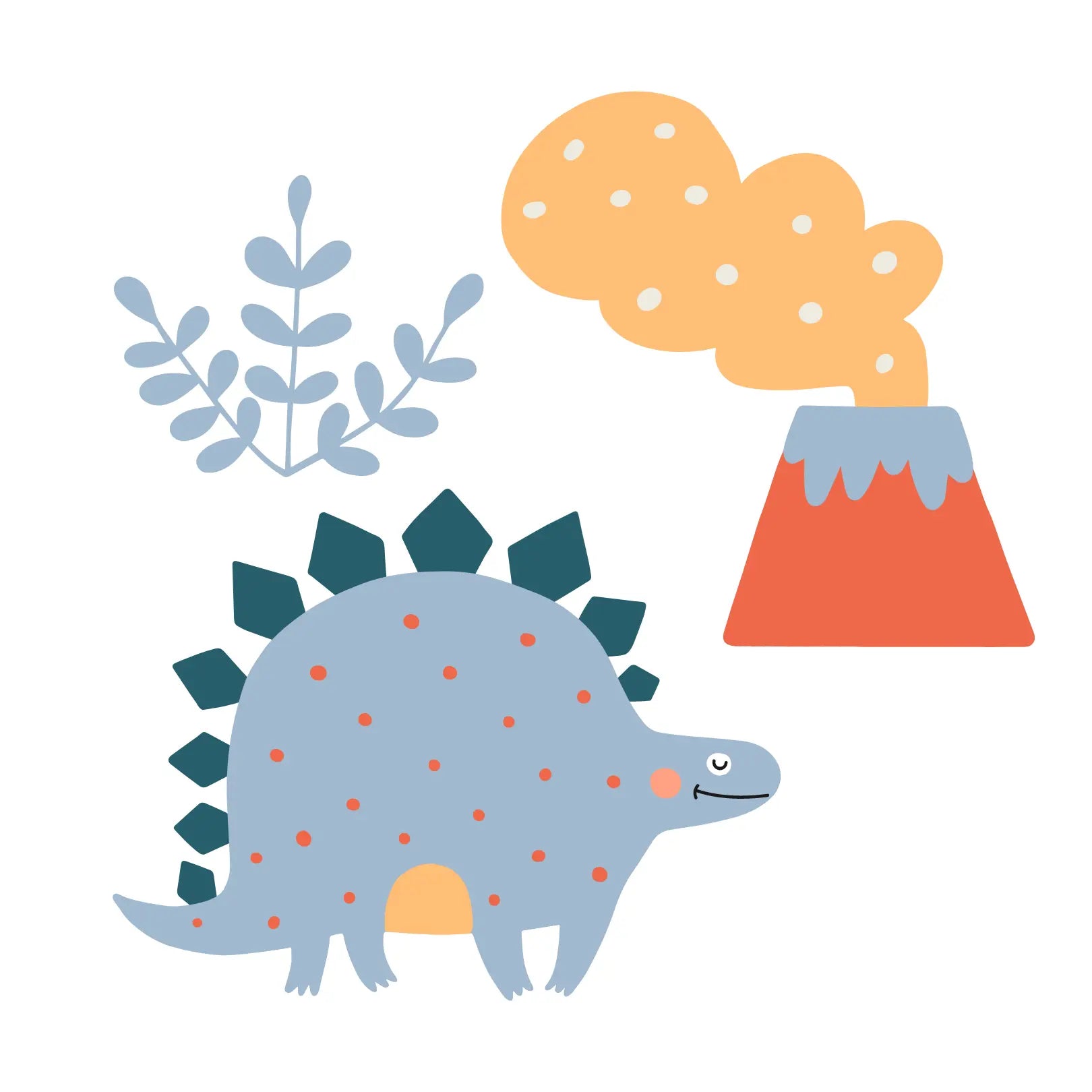 Cute Stegosaurus Blue