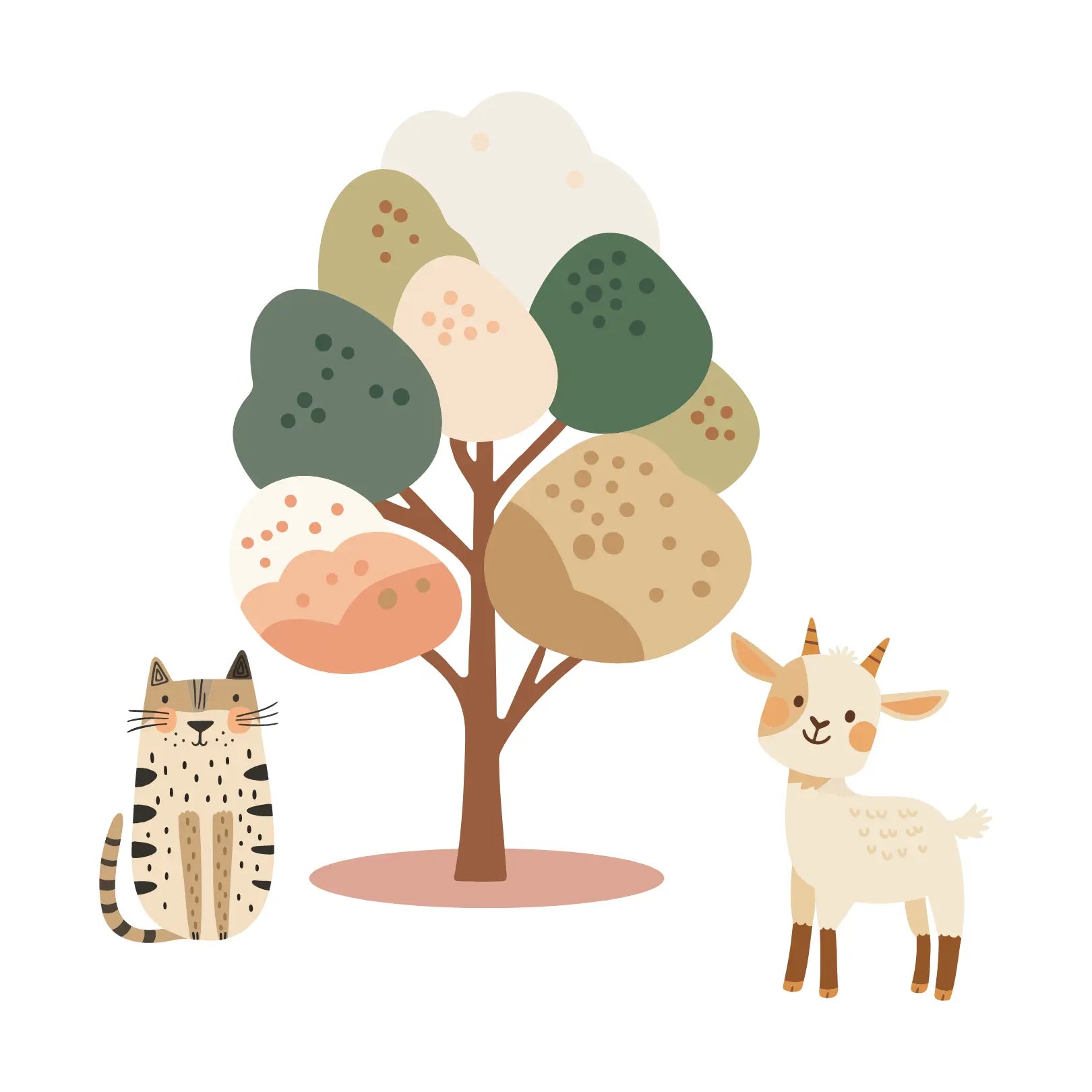 Farm Goat & Cat