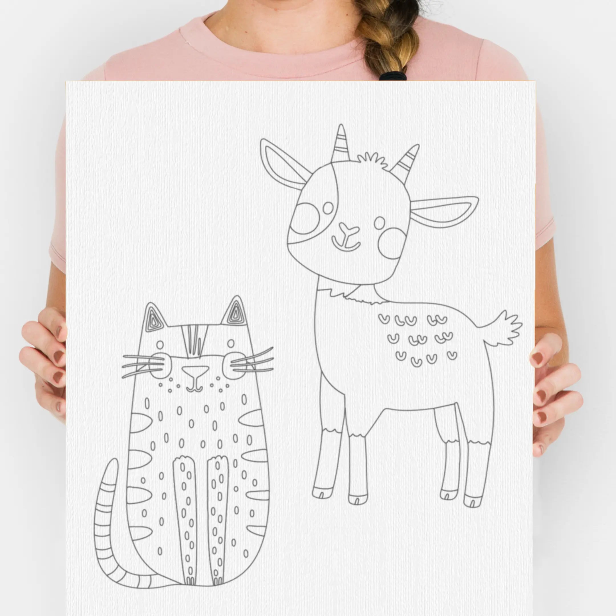 Farm Goat & Cat