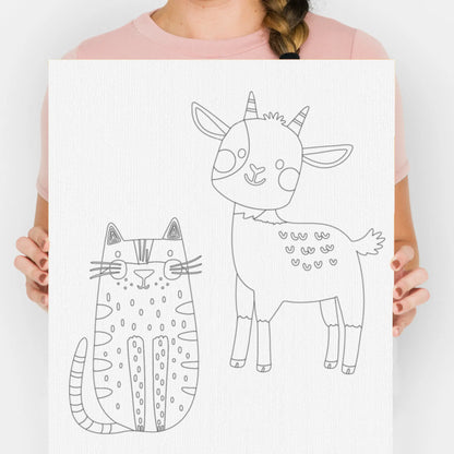 Farm Goat & Cat